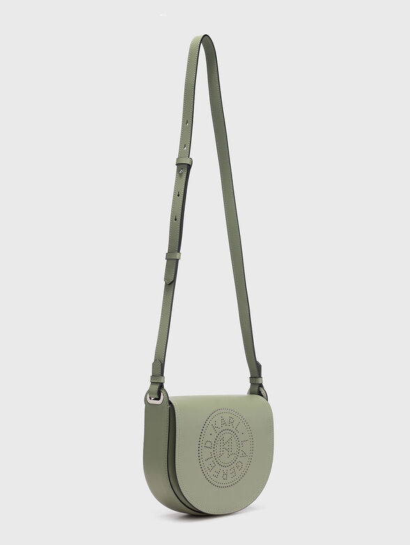 Leather crossbody bag with logo - 2