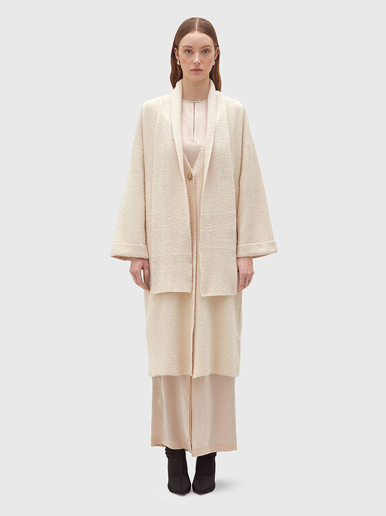 Жилетка от мека текстура с V-образно деколте - 1