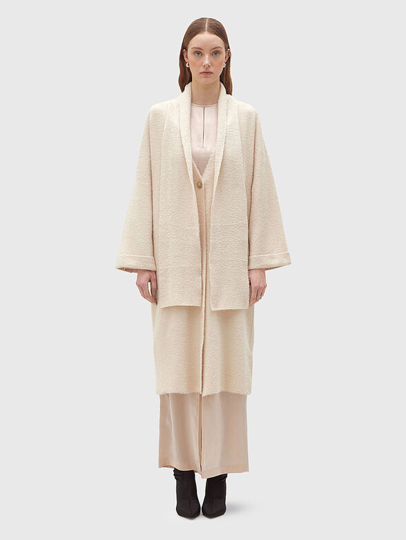 Soft texture cardigan with V-neck - 1