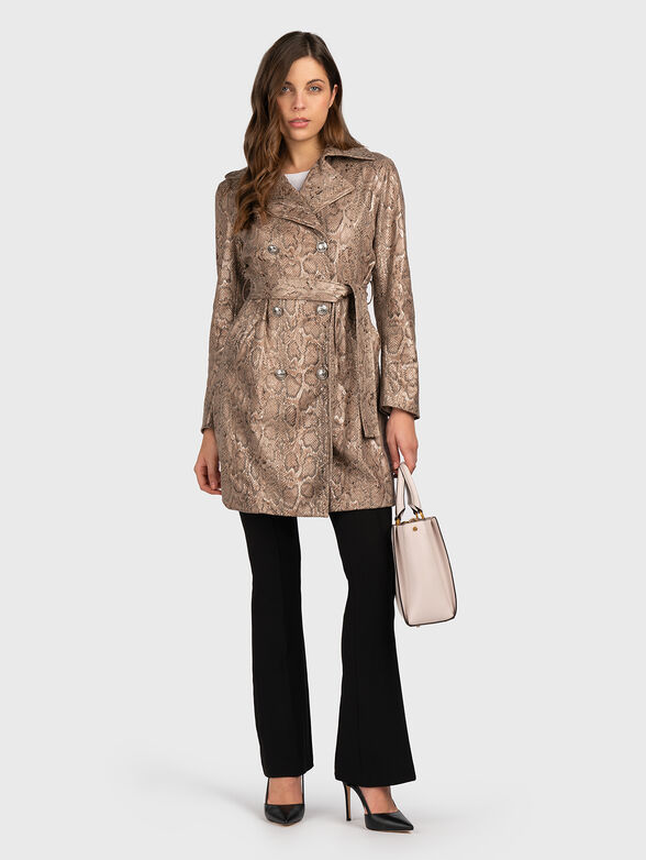 MILA animal print trench coat - 2
