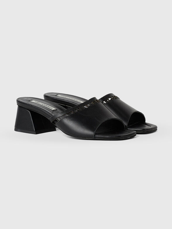 PLAZA leather heeled slippers - 2