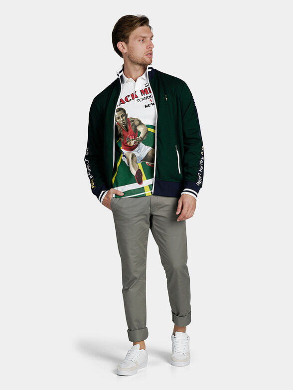 Polo-shirt with multicolor print - 4