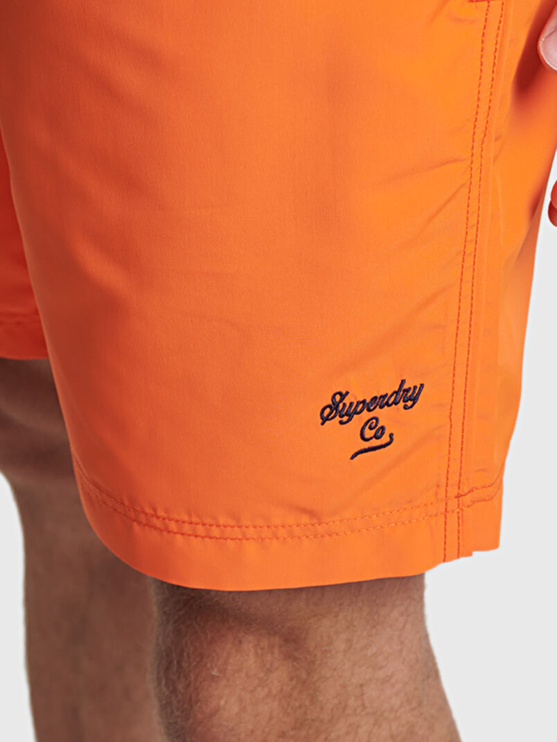 VINTAGE POLO blue beach shorts with embroidery - 3