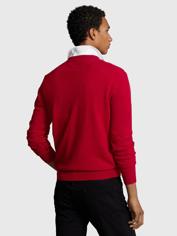 Wool sweater in red color - 3