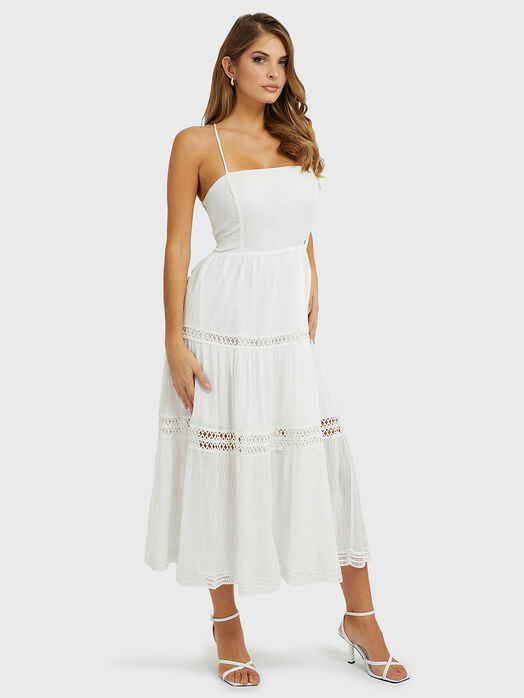 SAFA midi dress with accent laces