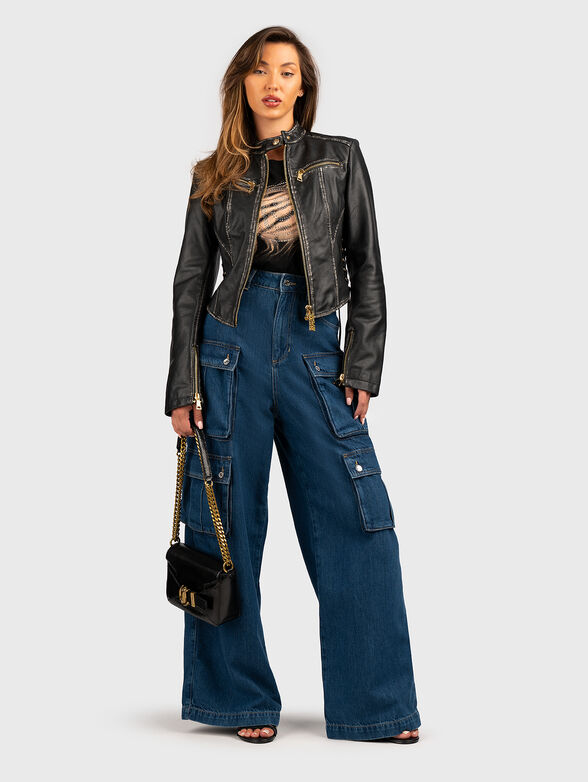 T-shirt with print and rhinestones - 2