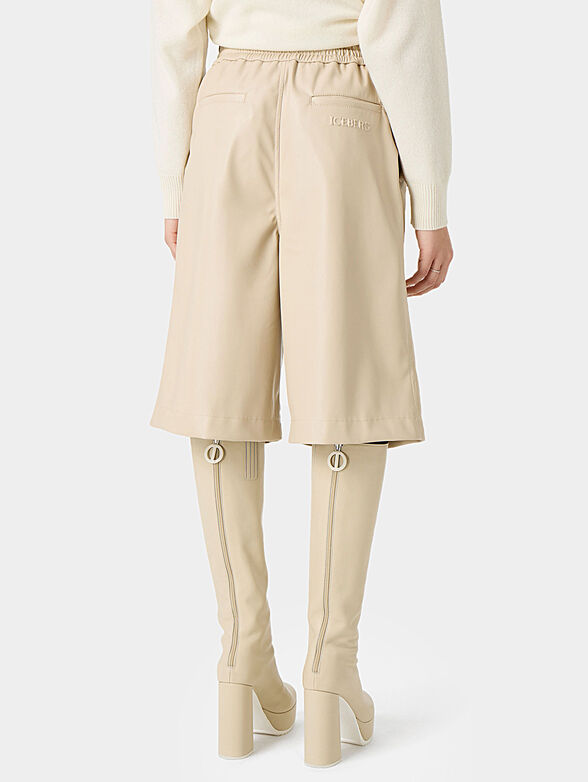 Faux leather shorts - 2