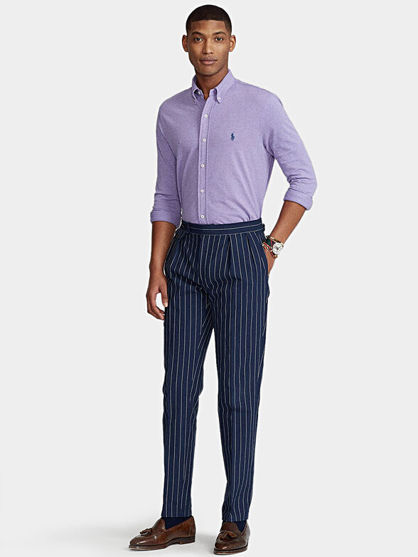 Elegant shirt in purple color - 2