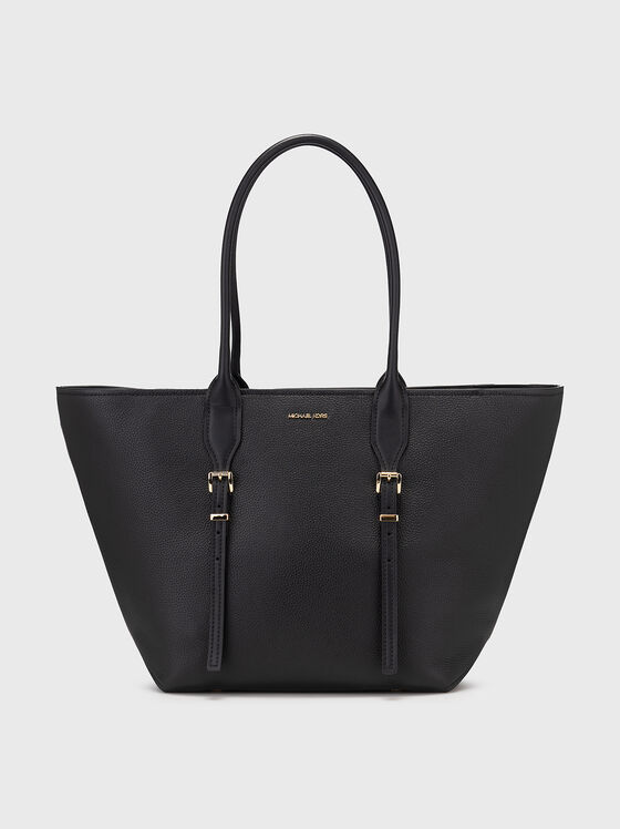 Голяма чанта от естествена кожа с лого - 1