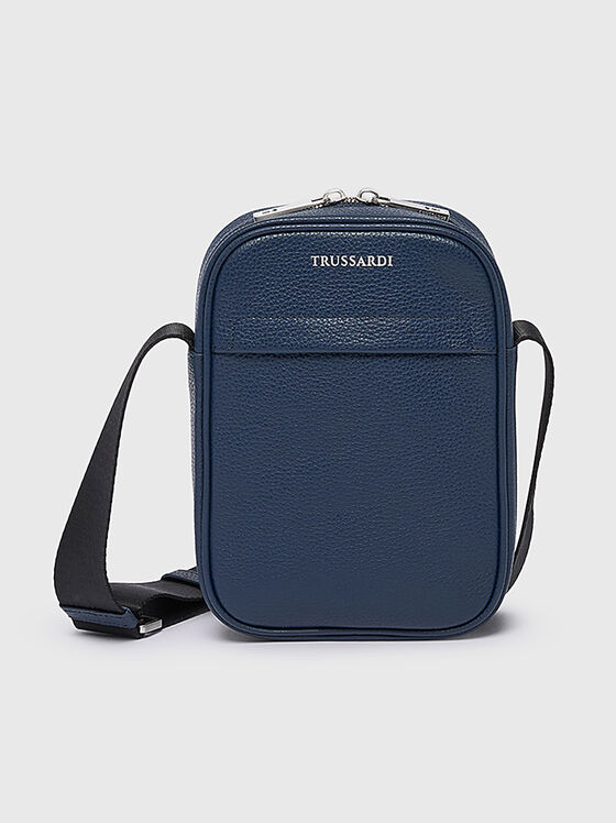 Leather crossbody bag with mini logo - 1