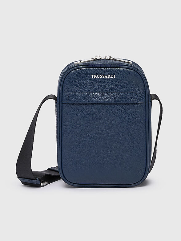 Leather crossbody bag with mini logo - 1