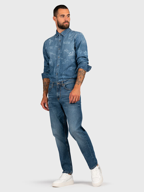 Denim shirt with long sleeves  - 2
