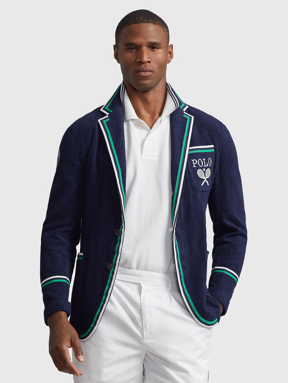 Cotton sports jacket with embroidery - 1