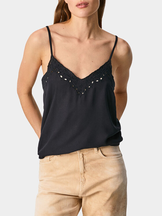 MARGA top with floral embroidery - 1