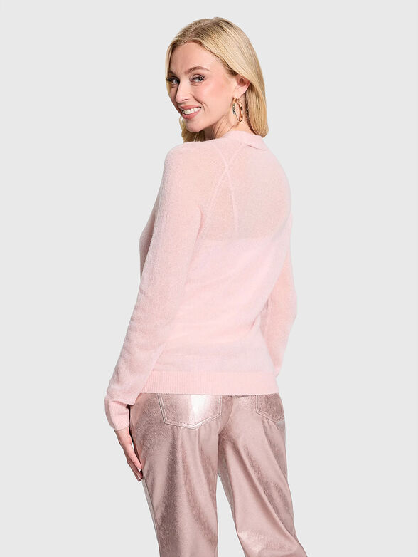 Sweater with translucent sheer and oval neckline - 3