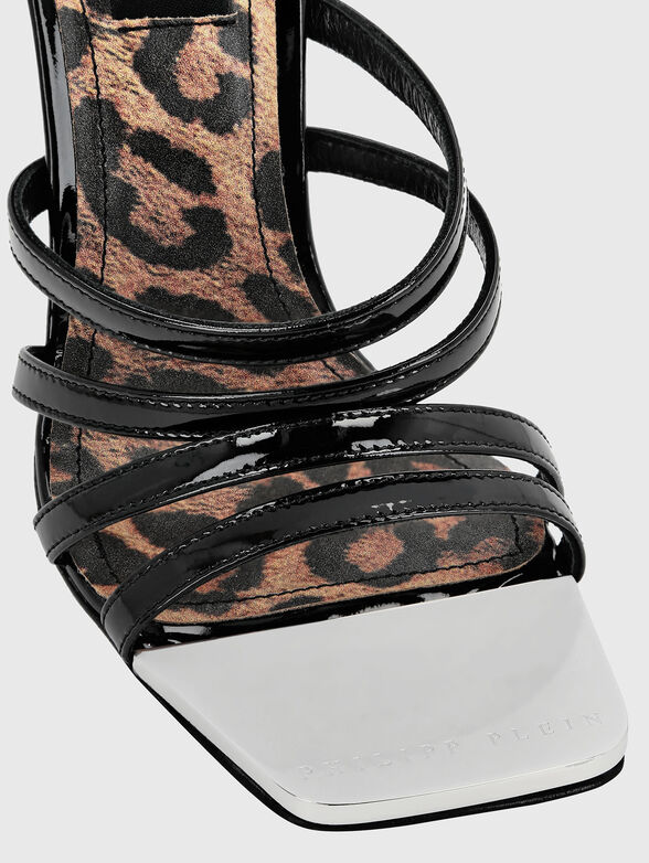 Patent leather heeled sandals - 4