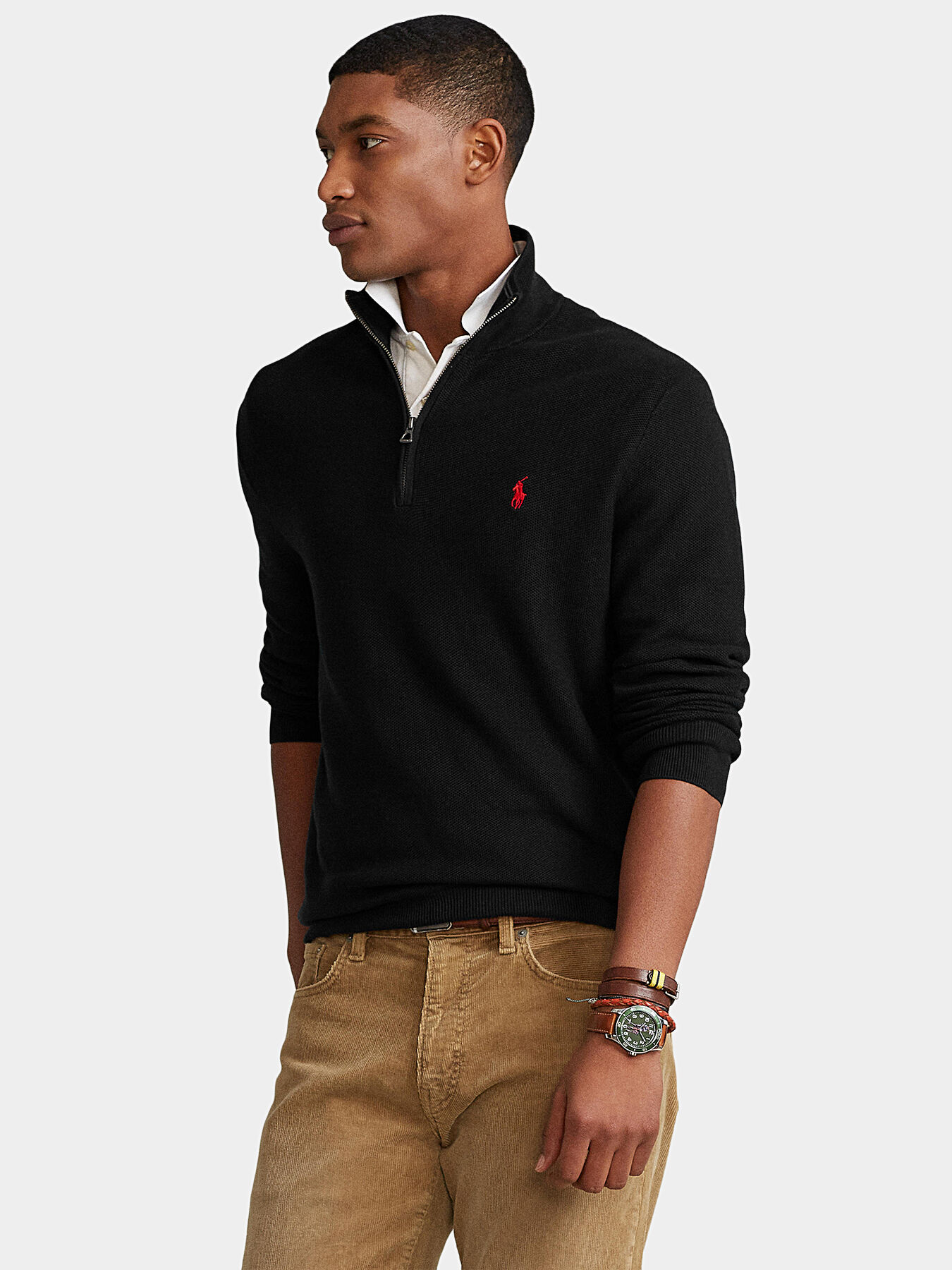 Black sweater with zip brand POLO RALPH LAUREN — Globalbrandsstore