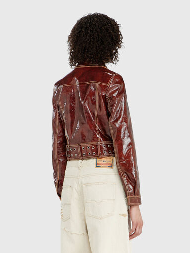 Brown leather jacket - 3