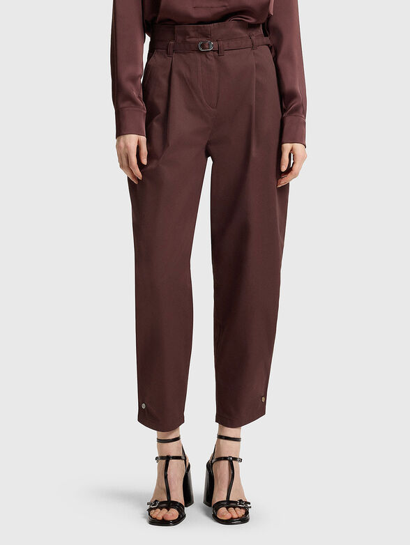 High waisted straight leg trousers - 1