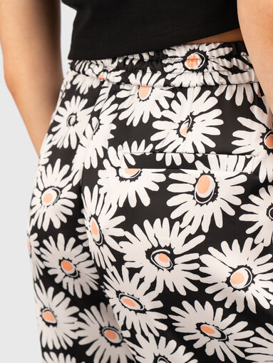 HASONI straight trousers with floral print - 3