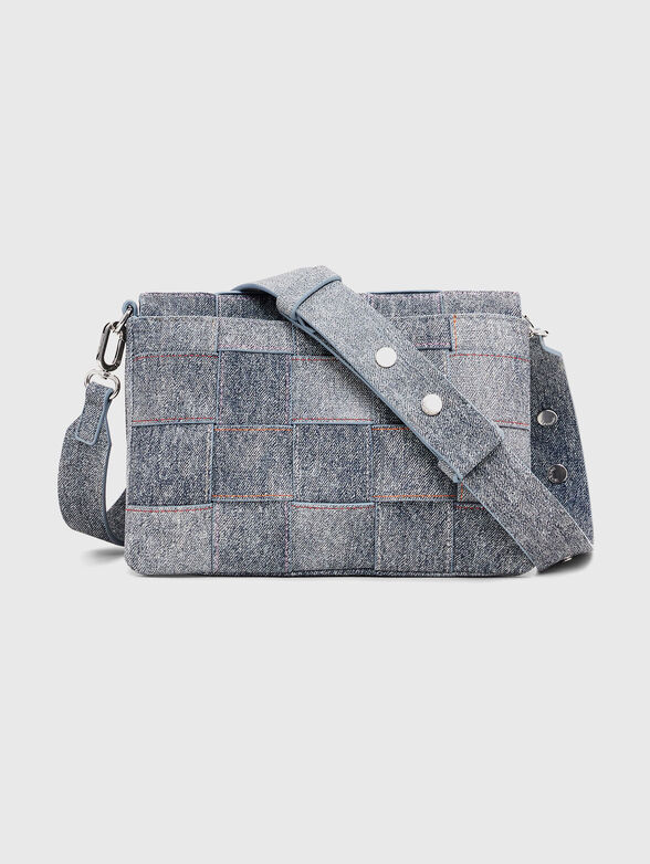Crossbody bag with woven denim texture - 3