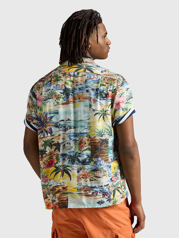 Short-sleeved shirt with patchwork print - 3