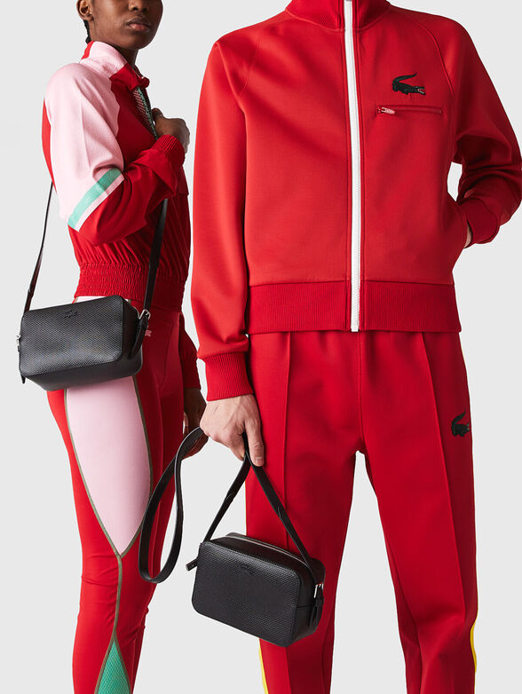 Leather crossbody bag with logo - 2