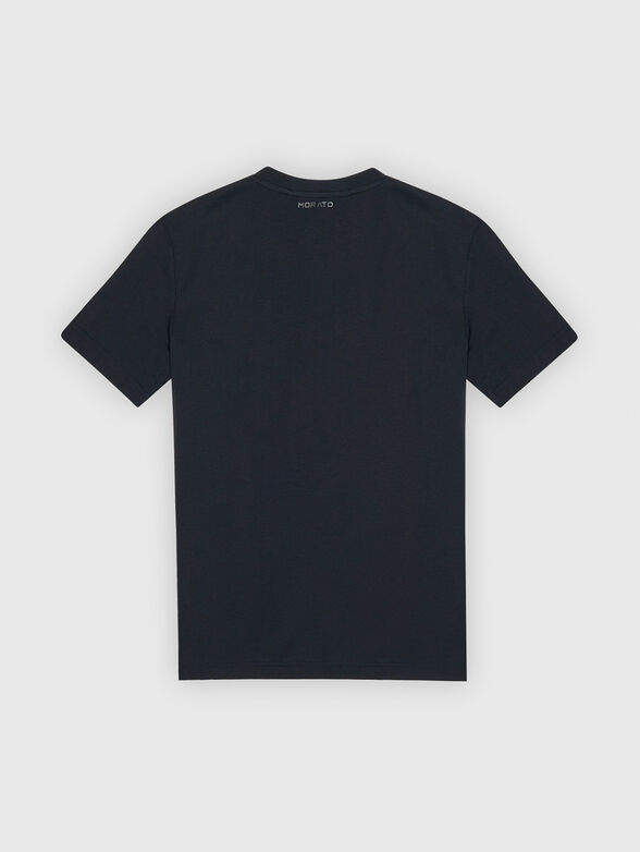 Blue T-shirt with print - 2