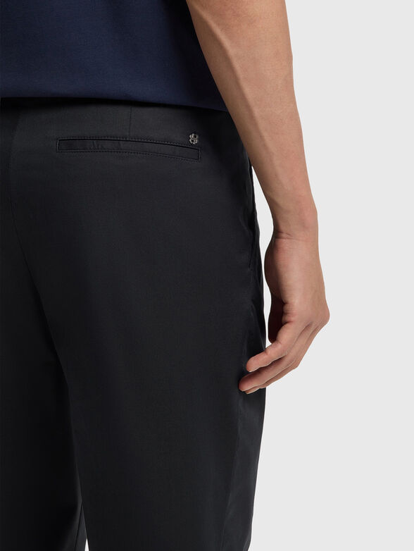 Slim fit cotton blend trousers - 3
