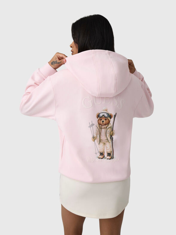 FABRIZIA  Pink printed hoodie - 2