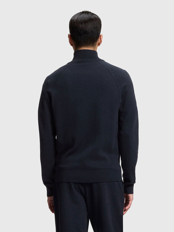 Wool and cotton cardigan with zip - 3