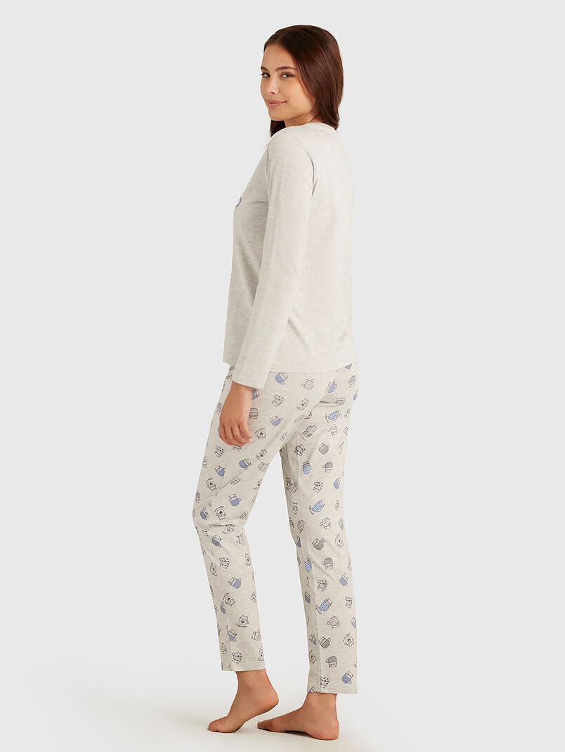 CAT PUCCINO grey pajamas set - 3