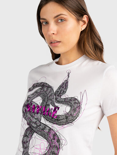 T-shirt with contrasting print - 5