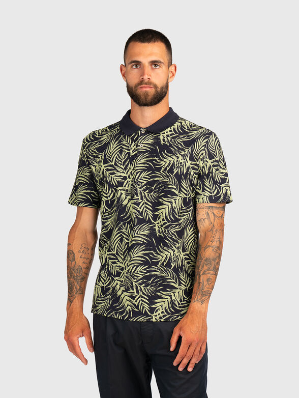 Tropical print polo shirt - 1