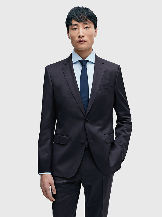 Вълнено сако в тъмносин цвят - 1