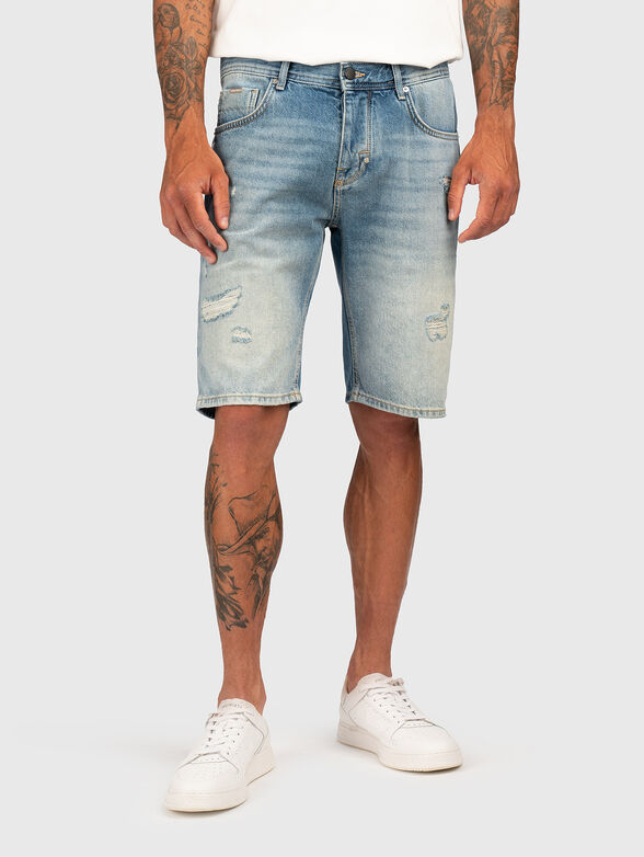 ARGON denim shorts with rips - 1