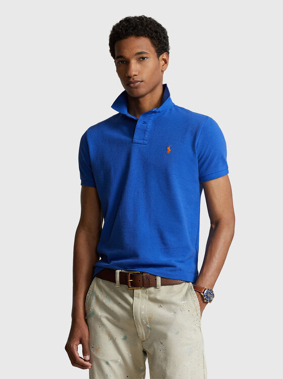 Cotton polo shirt with logo  - 1