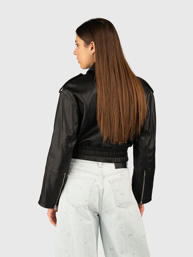 LEVANO leather jacket with classic collar - 3