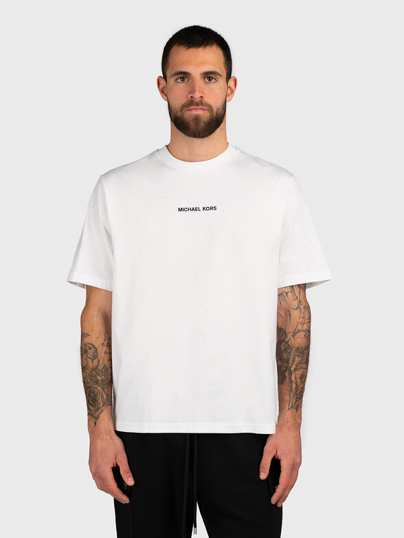 VICTORY cotton T-shirt with oval neckline - 1