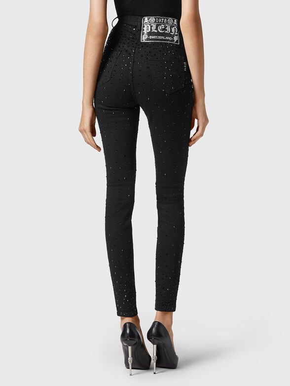 Black jeans with rhinestones - 2