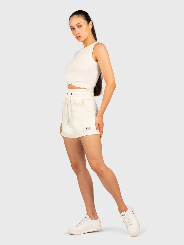 TODI sports shorts in ecru - 4