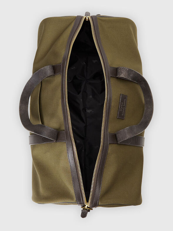 Duffle bag with leather trim  - 6