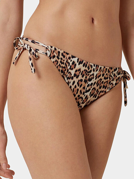 Bikini bottom with animal print - 1