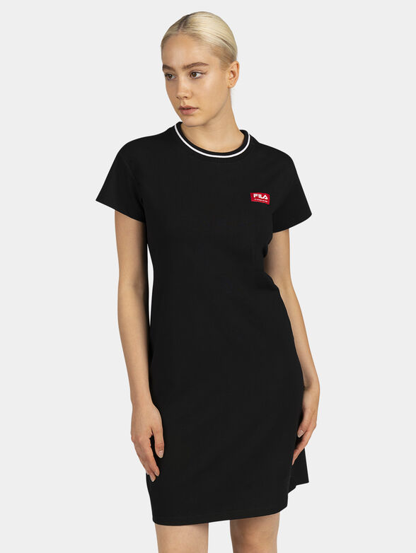 TURDA black dress with accent back - 1