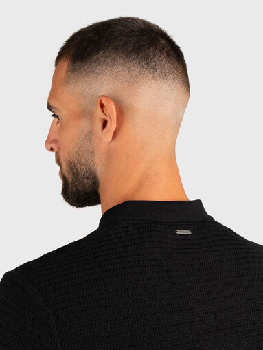 Polo shirt with embossed texture - 5