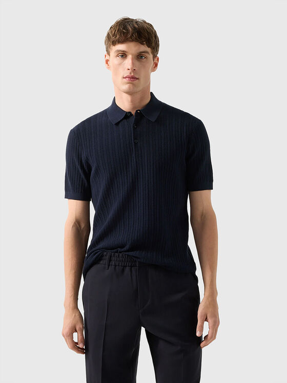 TOBIAS knitted polo shirt with short sleeves - 1