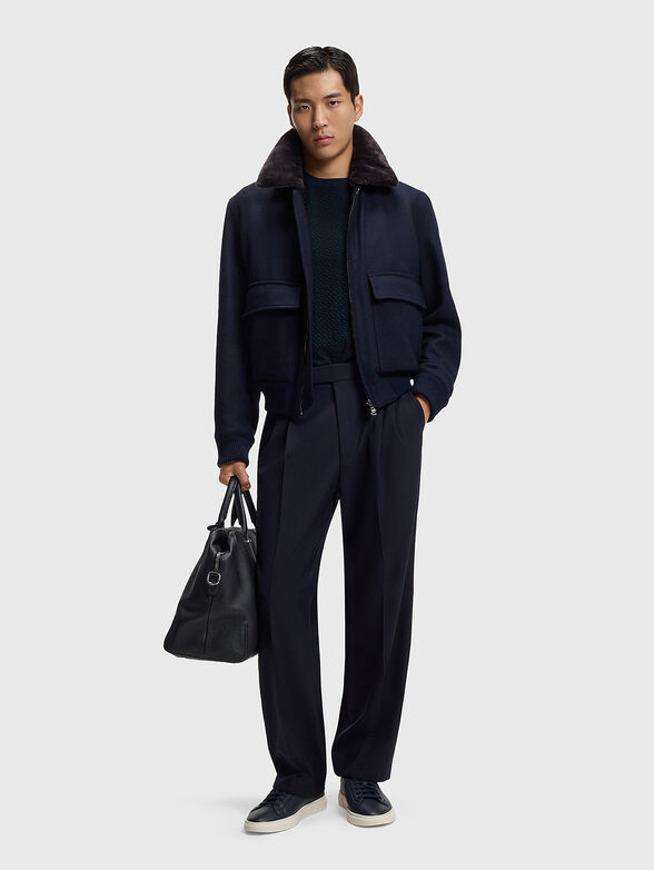 Cotton T-shirt with textured pattern - 2