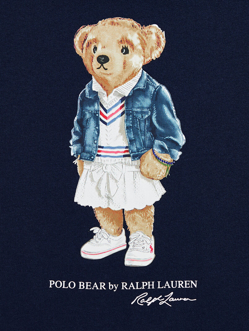 Polo Bear printed dark blue dress  - 3