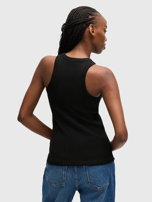 Black elastic rips tank top - 3