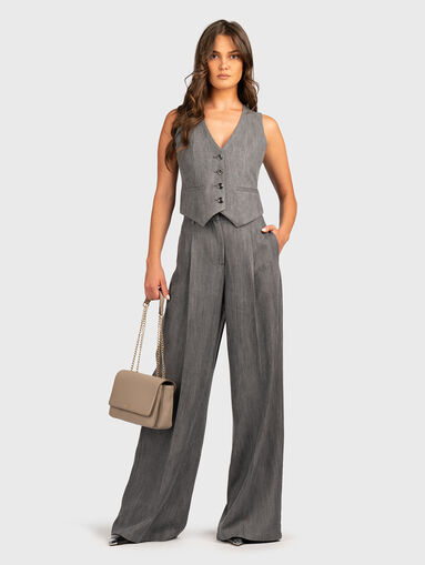 High waisted wide leg trousers - 5